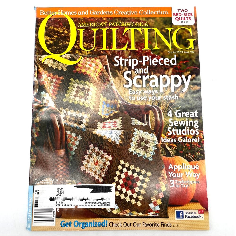 American Patchwork Quilting Magazine Oct 2010 No 106 Scrappy Bouquet Blocks‎